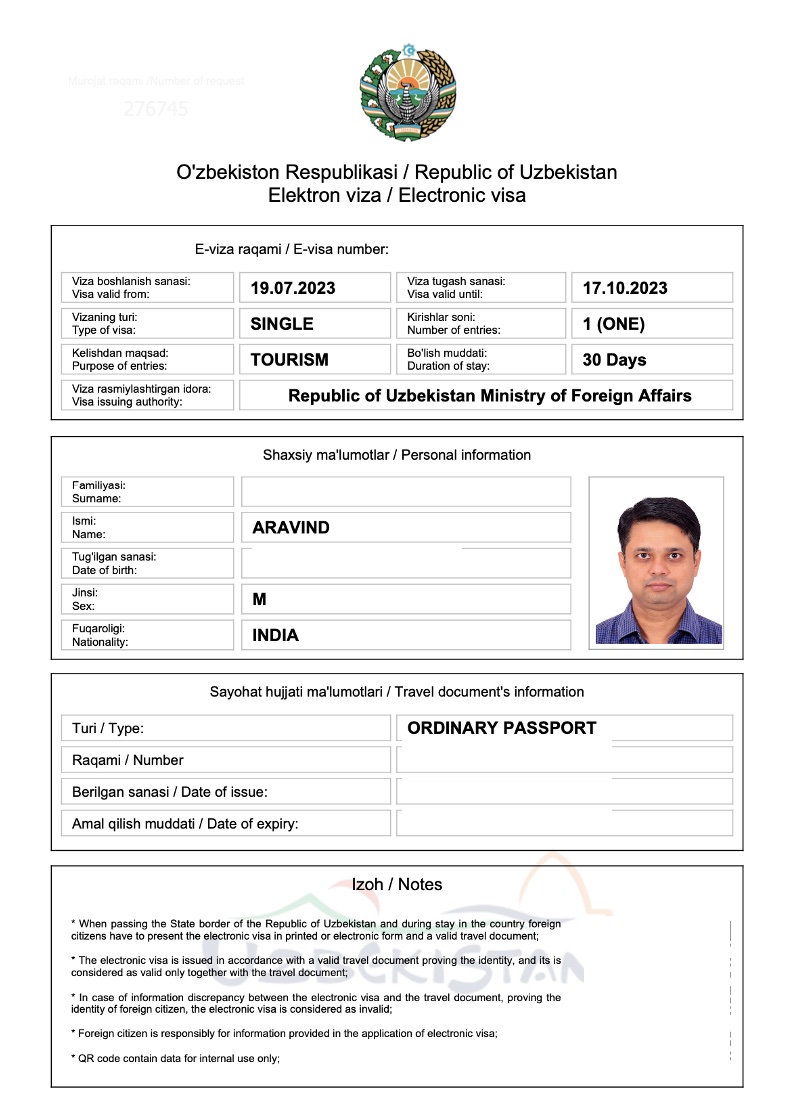 Uzbekistan Tourist Visa For Indians Treks And Travels   Uzbekistan EVisa 